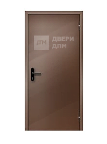 Коричневая противопожарная дверь 2-го типа однопольная глухая ДП-647