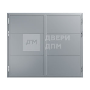 Ворота огнестойкие 2 типа серый металлик ВПМ-5